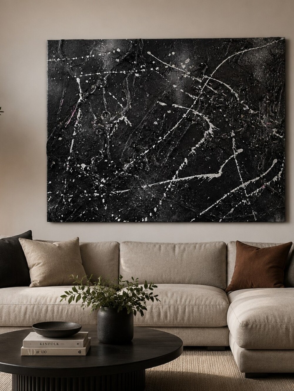 HANDCRAFTED Abstract Painting HANDMADE Artwork HANDPAINTED Wall Art Decor 24x30